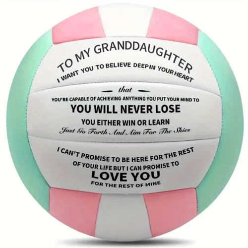Inspirational Volleyball with Pump for Granddaughter