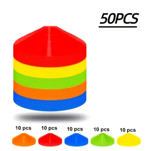 50pcs PE Soccer Training Cones